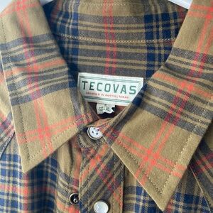 Tecovas Tan and Red Plaid Shirt